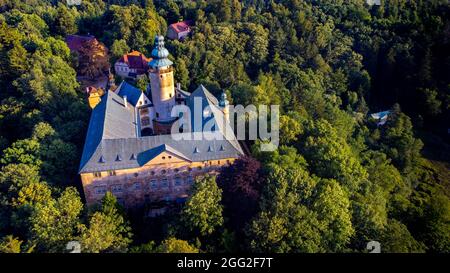 château de Lemberk au coucher du soleil, république tchèque Banque D'Images