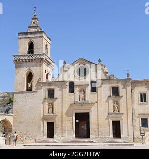 Matera, Italie - 17 août 2020 : Église de San Pietro Caveoso Banque D'Images