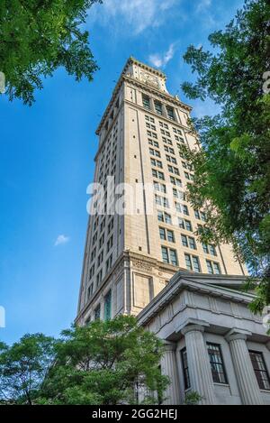 La célèbre Boston Custom House dans l'United States Banque D'Images