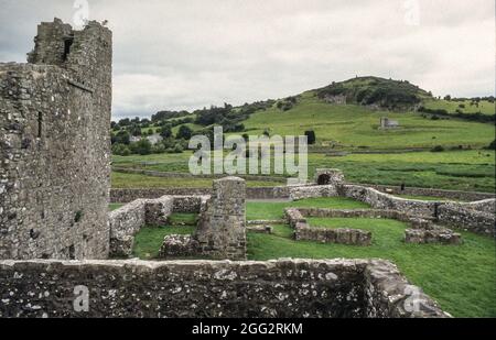 Vue sur les ruines. Patrimoine culturel depuis plus de 900 ans : l'abbaye de la fore avec ses bâtiments romanes a été fondée en tant que cloître bénédictin en 630 et n'a été désimplantée qu'en 1539. Aujourd'hui, c'est une attraction majeure du comté de Westmeath Banque D'Images