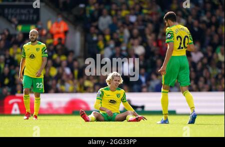 Todd Cantwell de Norwich City sur le terrain pendant le match de la Premier League à Carrow Road, Norwich. Date de la photo: Samedi 28 août 2021. Banque D'Images