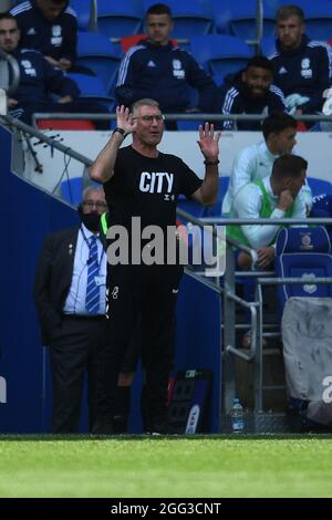 CARDIFF, ROYAUME-UNI. 28 AOÛT lors du match de championnat Sky Bet entre Cardiff City et Bristol City au Cardiff City Stadium, Cardiff, le samedi 28 août 2021. (Credit: Jeff Thomas | MI News) Credit: MI News & Sport /Alay Live News Banque D'Images