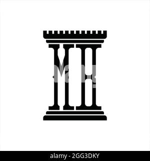 Logo MB monogramme résumé technologie de vitesse fond noir modèle de conception Illustration de Vecteur