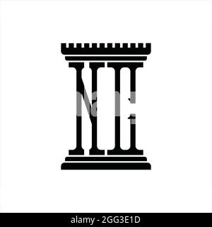 Logo NC monogramme résumé technologie de vitesse fond noir modèle de conception Illustration de Vecteur