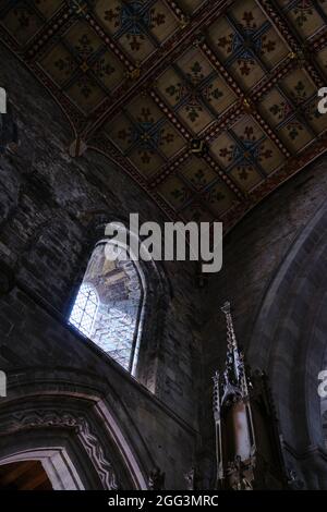 Intérieur de la cathédrale Saint-David à Saint-David, Pembrokeshire, pays de Galles. Banque D'Images