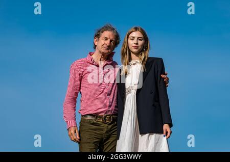 Photocall pour la projection du film Road Dance au Festival International d'Édimbourg avec des actorsJeff Stewart et hermione Corfield, Écosse, Royaume-Uni Banque D'Images