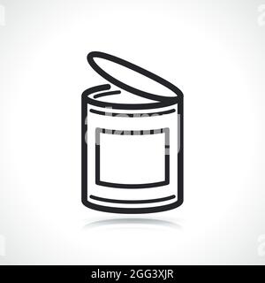 icône en forme de canette ou d'étain fine Illustration de Vecteur