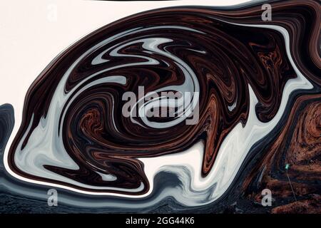 Aquarelle peinte à la main avec des peintures de couleur liquide mélangées. Peinture acrylique fluide abstraite. Art moderne. Arrière-plan abstrait en marbre luquide marbré. Banque D'Images