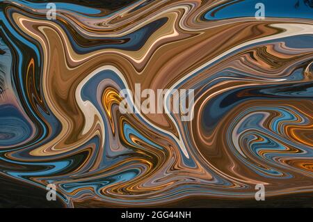 Aquarelle peinte à la main avec des peintures de couleur liquide mélangées. Peinture acrylique fluide abstraite. Art moderne. Arrière-plan abstrait en marbre luquide marbré. Banque D'Images