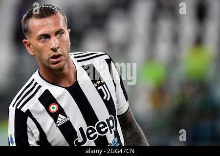 Turin, Italie. 28 août 2021. Federico Bernardeschi de Juventus FC regarde pendant la série UN match de football 2021/2022 entre Juventus FC et Empoli Calcio au stade Allianz de Turin (Italie), le 28 août 2021. Photo Andrea Staccioli/Insidefoto crédit: Insidefoto srl/Alamy Live News Banque D'Images