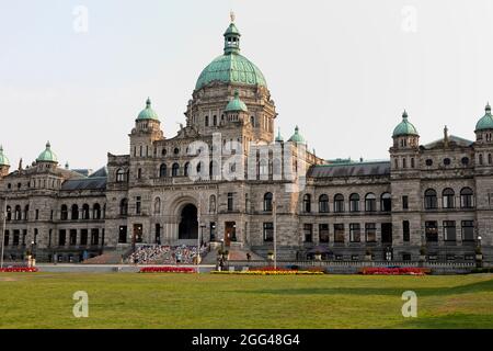 Édifice historique du Parlement provincial de la Colombie-Britannique, Victoria, C.-B., Canada Banque D'Images