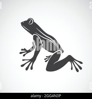 Image vectorielle d'un motif grenouille sur fond blanc. Illustration vectorielle superposée facile à modifier. Animaux sauvages. Illustration de Vecteur