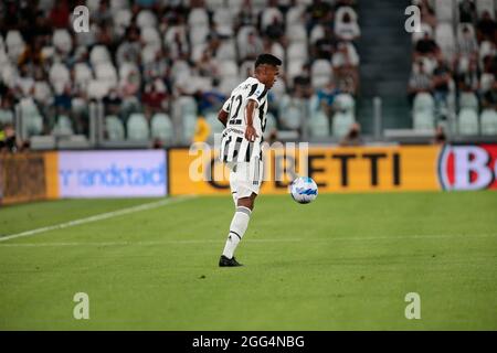 Alex Sandro (Juventus FC) lors du championnat italien Serie UN match de football entre Juventus FC et Empoli FC le 28 août 2021 au stade Allianz de Turin, Italie - photo Nderim Kaceli Banque D'Images