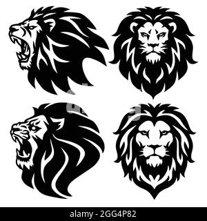 Collection de jeux de logos Lion. Illustration vectorielle Premium Design Icon Art Illustration de Vecteur