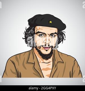 Ernesto Che Guevara. Illustration Portrait vectoriel. 16 octobre 2017 Illustration de Vecteur