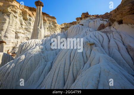 Des hoodoos inhabituels Wahweap dans l'Utah, aux États-Unis Banque D'Images