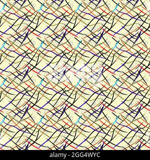 Lignes abstraites et tourbillons motif sans couture pour l'impression sur les vêtements, le tissu, le papier d'emballage, le fond floral, le papier peint Illustration de Vecteur