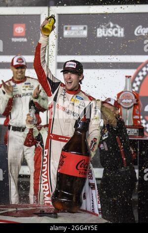 28 août 2021 : Ryan Blaney, pilote de la série de la coupe NASCAR (12), remporte le Coca-Cola Zero Sugar 400 au Daytona International Speedway, FL. Jonathan Huff/CSM Banque D'Images