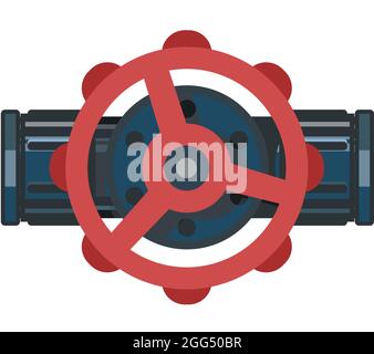 Raccords d'eau. Pipeline à diverses fins. Symbole d'entretien d'installation et de réparation. Illustration isolée sur le vecteur d'arrière-plan. Illustration de Vecteur