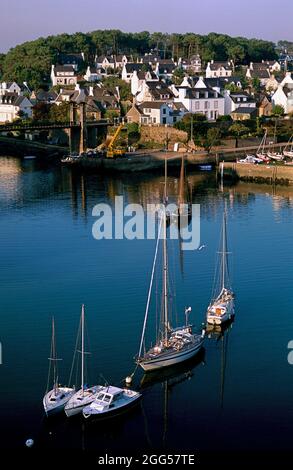 FRANCE. RÉGION BRETAGNE. MORBIHAN (56) LE PETIT PORT DE BONO, SUR LA RIVIÈRE AURAY Banque D'Images