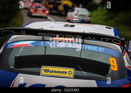 09 Yoann BONATO (FRA), Benjamin BOULOUD (FRA), Citroën C3 Auto2, CHL Sport Auto, lors du rallye européen ERC Barum 2021, du 27 au 29 août, à Zlin, République Tchèque - photo Jorge Cunha / DPPI Banque D'Images