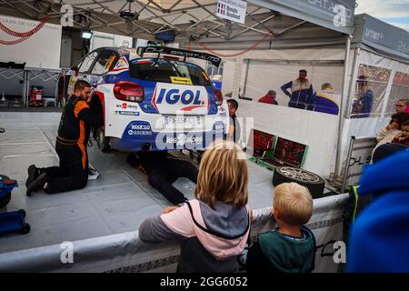 09 Yoann BONATO (FRA), Benjamin BOULOUD (FRA), Citroën C3 Auto2, CHL Sport Auto, lors du rallye européen ERC Barum 2021, du 27 au 29 août, à Zlin, République Tchèque - photo Jorge Cunha / DPPI Banque D'Images