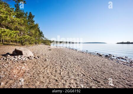 Skerries du lac Ladoga. Carélie. Russie Banque D'Images