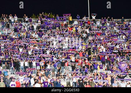 Fiorentina fans lors de l'ACF Fiorentina vs Torino FC, football italien série A match à Florence, Italie, août 28 2021 Banque D'Images