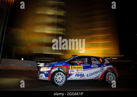 09 Yoann BONATO (FRA), Benjamin BOULOUD (FRA), Citroën C3 Auto2, CHL Sport Auto, action pendant le rallye européen ERC Barum 27, du 29 au 2021 août, à Zlin, République Tchèque - photo Nuno Antunes / DPPI Banque D'Images