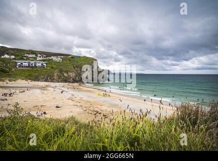 Plage de Porthtowa, Cornouailles, Angleterre Banque D'Images