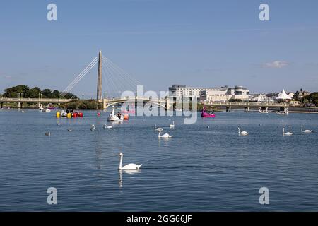 Le Lac Marin de Southport Banque D'Images