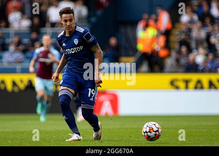 Burnley, Royaume-Uni. 29 août 2021. Rodrigo Moreno de Leeds Unis en action. Premier League Match, Burnley et Leeds Utd au Turf Moor de Burnley, Lancs, le dimanche 29 août 2021. Cette image ne peut être utilisée qu'à des fins éditoriales. Utilisation éditoriale uniquement, licence requise pour une utilisation commerciale. Aucune utilisation dans les Paris, les jeux ou les publications d'un seul club/ligue/joueur. photo de Lewis Mitchell/Andrew Orchard sports Photography/Alamy Live News crédit: Andrew Orchard sports Photography/Alamy Live News Banque D'Images