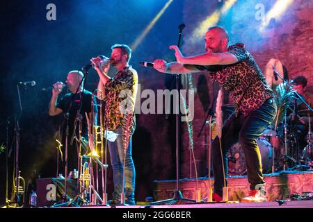 Almunecar, Espagne, 28 août 2021, Eskorzo - concert © ifnm press / Alamy Live News Banque D'Images