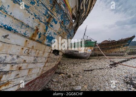 Détail des naufrages de Camaret sur Mer. Banque D'Images