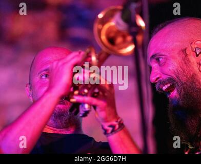 Almunecar, Espagne, 28 août 2021, Eskorzo - concert © ifnm press / Alamy Live News Banque D'Images