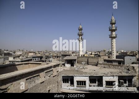 Illustration dans la deuxième ville irakienne de Mossoul, dans la province de Ninive, au nord du pays, le 29 août 2021. Photo par Eliot Blondt/ABACAPRESS.COM. Banque D'Images