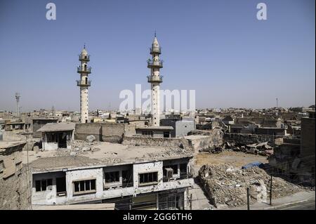 Illustration dans la deuxième ville irakienne de Mossoul, dans la province de Ninive, au nord du pays, le 29 août 2021. Photo par Eliot Blondt/ABACAPRESS.COM. Banque D'Images