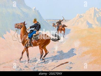 L'Advance-Guard, ou le sacrifice militaire (l'Ambush) 1890 par Frédéric Remington Banque D'Images