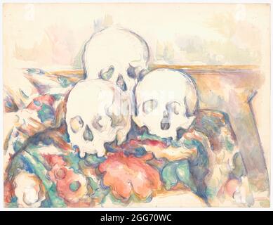 Les trois crânes 1902/06 par Paul Cézanne Banque D'Images