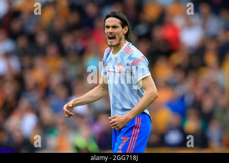 Edinson Cavani #7 de Manchester United cria dans la frustration Banque D'Images