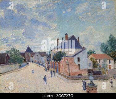 Rue à Moret par Alfred Sisley 1890 Banque D'Images