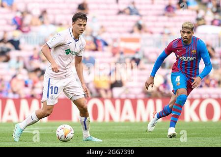 Barcelone, Catalogne, Espagne. 29 août 2021. 29 août 2021 ; Nou Camp, Barcelone, Espagne ; Ligue de football de la Liga, FC Barcelone contre Getafe ; Enes Unal de Getafe CF (image de crédit : © Agencialoft/DAX via ZUMA Press Wire) Banque D'Images