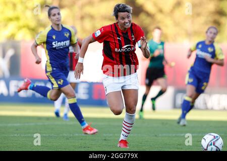 Stade de Vismara, Milan, Italie, 29 août 2021, Valentina Giacinti (AC Milan) en action pendant l'AC Milan contre Hellas Verona Women - football italien Serie A Women Match Banque D'Images