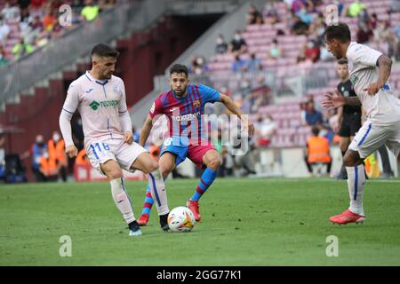 Barcelone, Espagne. 29 août 2021. 29 août 2021, Barcelone, Espagne : pendant le match de la Ligue entre le FC Barcelone et Getafe CF au Camp Nou à Barcelone, Espagne. Credit: CORMON PRESSE/Alamy Live News Banque D'Images