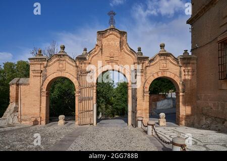 Vue sur l'Abadia del Sacromonte dans la ville de Grenade en Espagne Banque D'Images