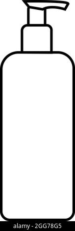Bouteille de shampooing pour cheveux simple, illustration d'icône, vecteur sur fond blanc Illustration de Vecteur