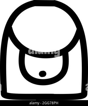 Sac à bandoulière, illustration d'icône, vecteur sur fond blanc Illustration de Vecteur