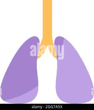 Poumons sains, illustration d'icône, vecteur sur fond blanc Illustration de Vecteur