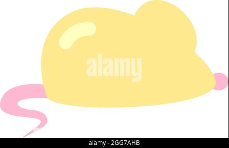 Souris jaune, illustration d'icône, vecteur sur fond blanc Illustration de Vecteur