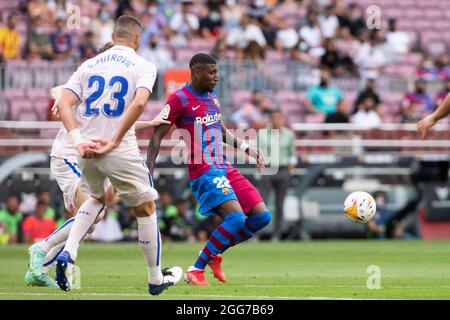 Nou Camp, Barcelone, Espagne. 29 août 2021. Ligue de football de la Liga, FC Barcelone versus Getafe; Emerson Royal Barcelona Credit: Action plus Sports/Alay Live News Banque D'Images